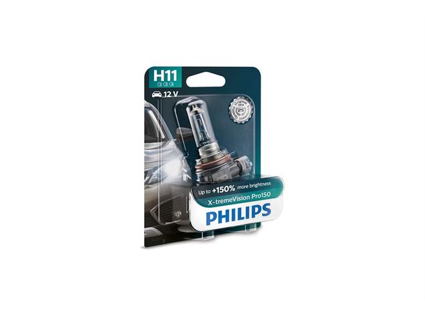 Philips H11 X-tremeVision Pro150 H Halogenpære med kraftigere og bedre lys