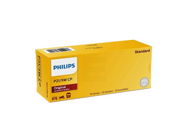 Philips P21/5W P21W pære Kvalitetspære fra Philips. 10 pakning