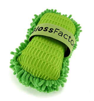 Gloss Factory Chenille Sponge Mikrofibersvamp med h&#229;ndstrikk