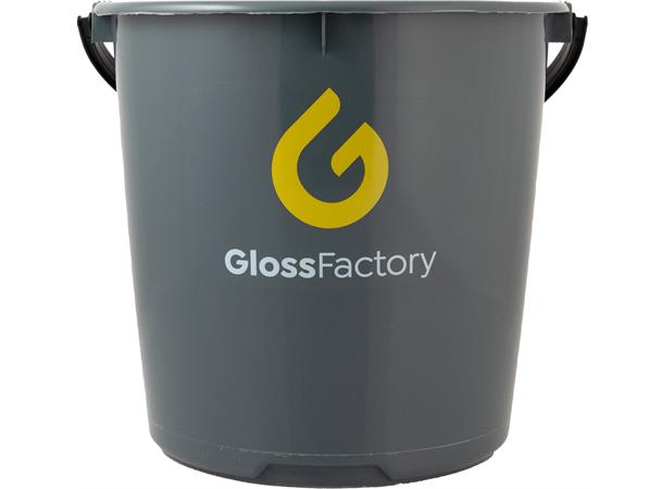 Gloss Factory Bøtte av resirkulert plast 10L, stabil bøtte med hank