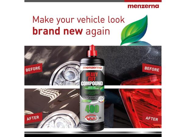 Menzerna Heavy cut 400 GREEN LINE 250 ml Grovt poleringsmiddel, løsemiddelfri 