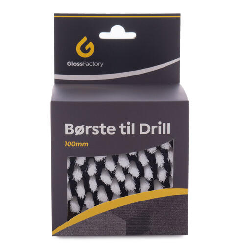 Gloss Factory B&#248;rste til Drill Til tekstiler, gummimatter m.m 100mm