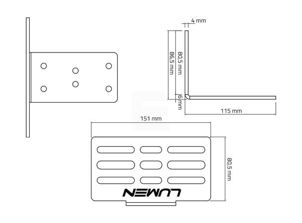 Lumen V4 LED-bar skiltbrakett 