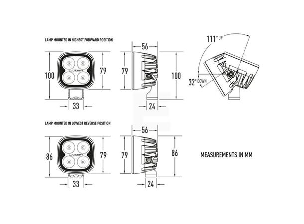 Lazer Utility 25 MAXX LED arbeidslys ADR godkjent arbeidslys - 4560 lumen 