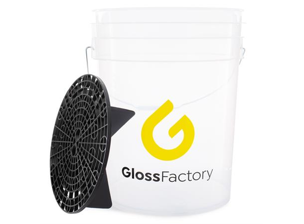 Gloss Factory vaskebøtte 20L m/ rist 10L, stabil bøtte med hank