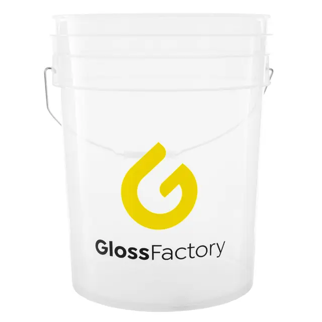 Gloss Factory vaskebøtte 20L Stor, solid vaskebøtte, gjennomsiktig 
