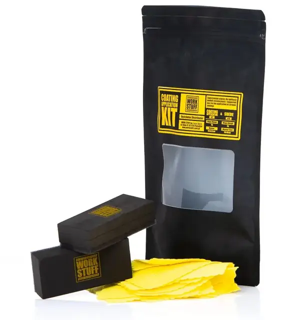 Work Stuff Coating Application Kit 2 stk applikatorer, 10 stk suede kluter 