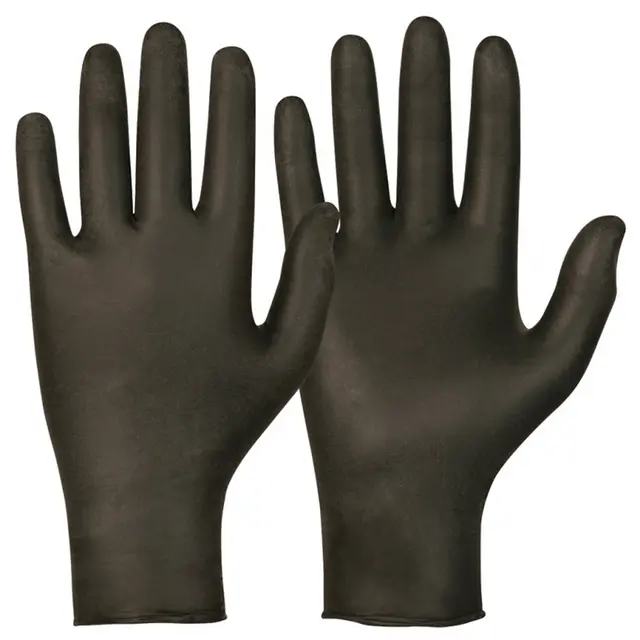 Granberg engangshanske Nitril - Robust! Nitril, pudderfri. Svart, 100stk, Small 