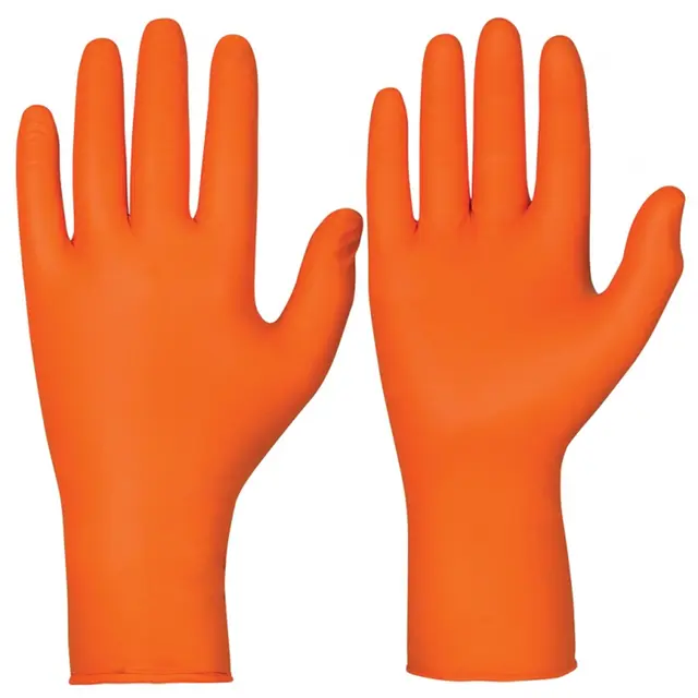 Granberg engangshanske Nitril Chemstar® Pudderfri. Oransje farge, 27 cm Large 