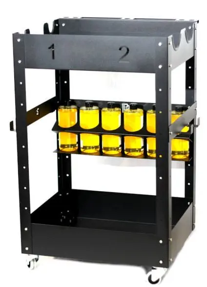 Poka Premium flaskeholder, 6 x 500 ml 1,5 mm galvanisert stål, pulverlakkert 