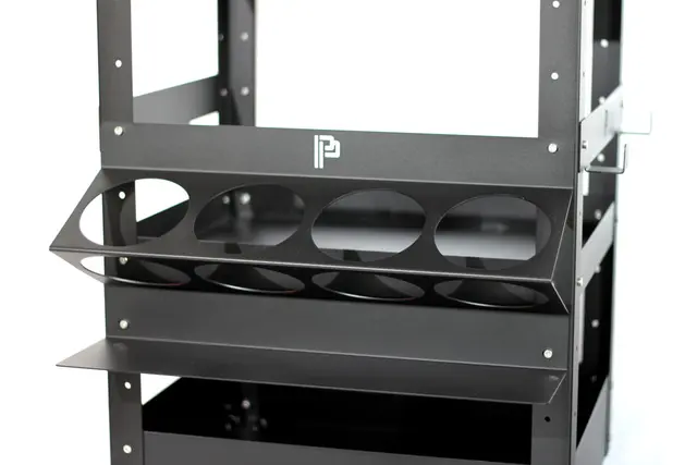 Poka Premium flaskeholder, 4 x 1500 ml 1,5 mm galvanisert stål, pulverlakkert 