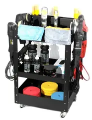 Poka Premium Pro detailervogn Tralle med 3 hyller