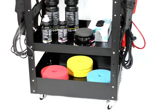 Poka Premium Pro detailervogn Tralle med 3 hyller 