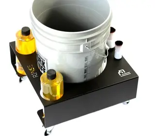 Poka Premium b&#248;ttevogn - 14 til 20 liter RINSE, 20mm galvansiert st&#229;l med hjul