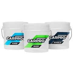 Carpro b&#248;tte klistremerker RINSE, WASH, WHEELS totalt 3 stk