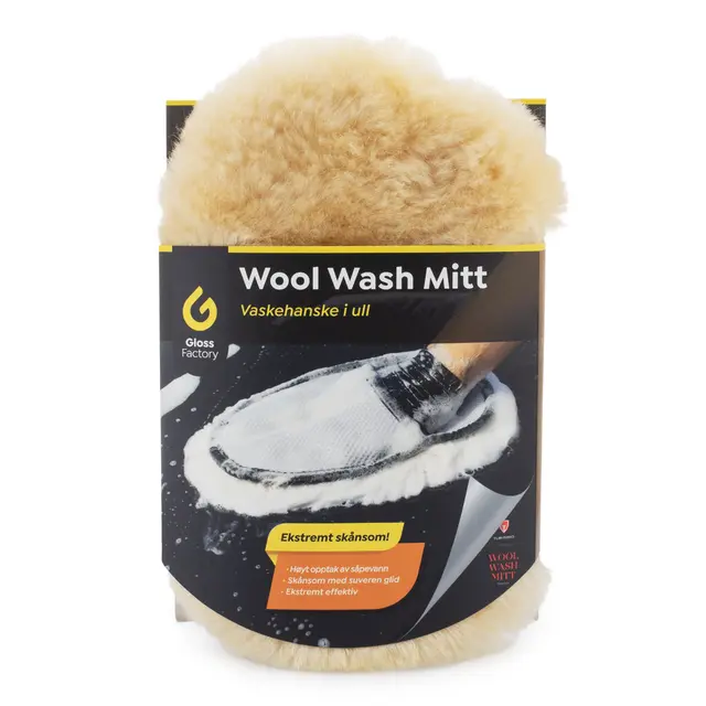 Gloss Factory Wool Wash Mitt Eksklusiv og skånsom vaskehanske i ull 