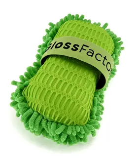 Gloss Factory Chenille Sponge Mikrofibersvamp med h&#229;ndstrikk