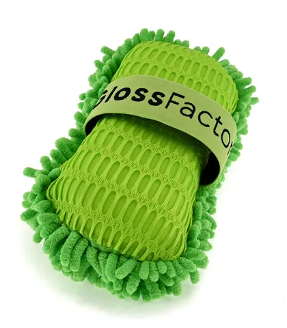 Gloss Factory Chenille Sponge Mikrofibersvamp med h&#229;ndstrikk
