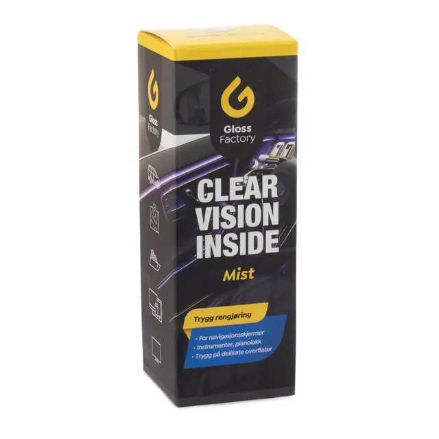 Gloss FactoryClear Vision Inside Sprayer Klut og spray i ett - for skjermer 