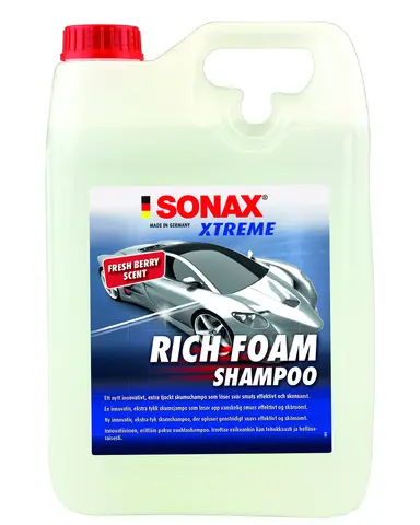 SONAX Xtreme Berry FoamSchampo Skums&#229;pe med duft av b&#230;r, 5  liter