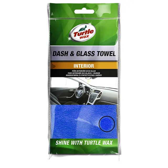 Turtle Wax TW Dash & Glass towel Microfiberklut interiør 