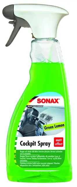 Sonax Cockpit Spray Green Lemon Dashboardrens og fornyer  - 500 ml 