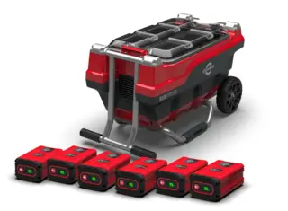 Cramer 82C6 lader 6 spor med 6 batterier 6x 82V360 batterier