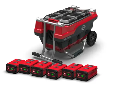Cramer 82C6 lader 6 spor med 6 batterier 6x 82V360 batterier