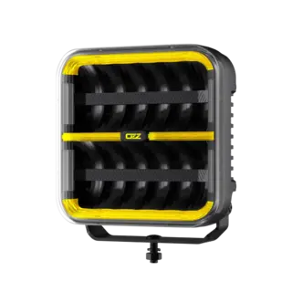 OZZ SQR 9&quot; fjernlys 210mm Med park- og varsellys, sort hus