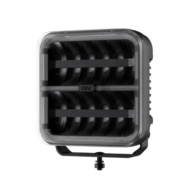 OZZ SQR 9" fjernlys 210mm Med park- og varsellys, sort hus 