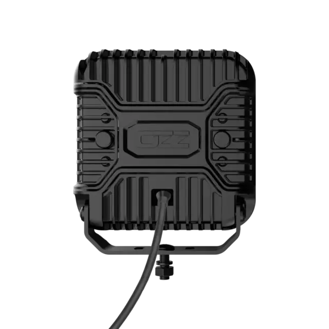 OZZ SQR 9" fjernlys 210mm Med park- og varsellys, sort hus 