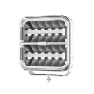 OZZ SQR 9&quot; fjernlys 210mm Med park- og varsellys, hvitt hus