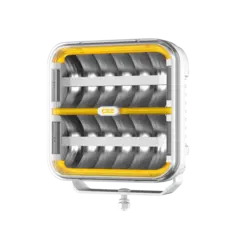 OZZ SQR 9&quot; fjernlys 210mm Med park- og varsellys, hvitt hus