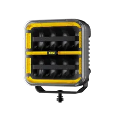 OZZ SQR 7&quot; fjernlys 178mm Med park- og varsellys, sort hus