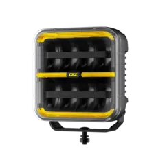 OZZ SQR 7&quot; fjernlys 178mm Med park- og varsellys, sort hus