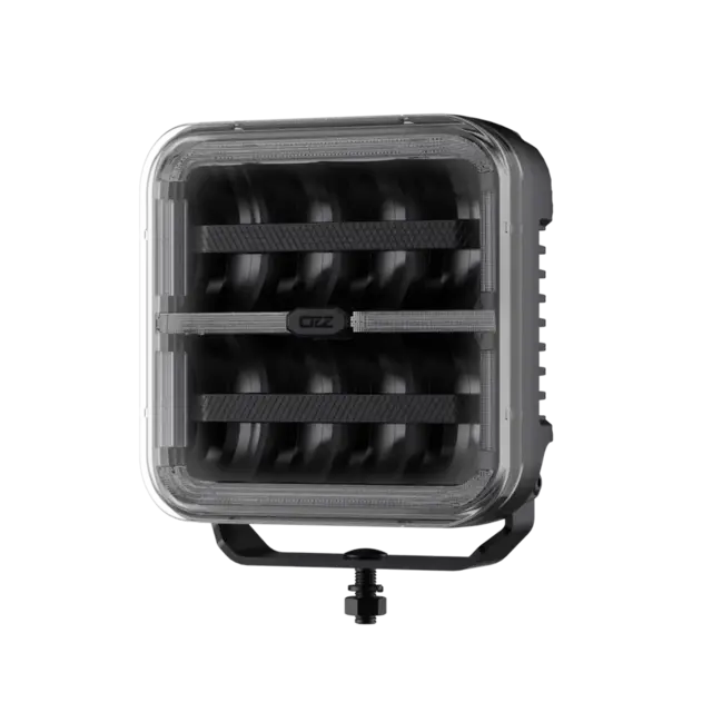 OZZ SQR 7" fjernlys 178mm Med park- og varsellys, sort hus 