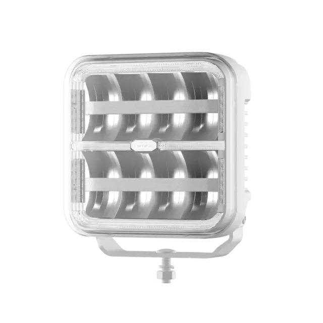 OZZ SQR 7" fjernlys 178mm Med park- og varsellys, hvitt hus 