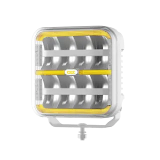 OZZ SQR 7&quot; fjernlys 178mm Med park- og varsellys, hvitt hus