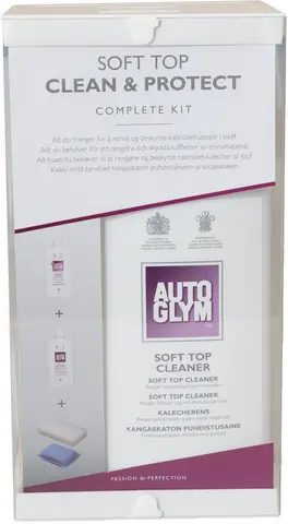 Autoglym Soft Top Clean &amp; Protect Kit Rens og beskyttelse til cabriolet-topp