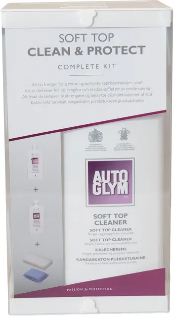 Autoglym Soft Top Clean & Protect Kit Rens og beskyttelse til cabriolet-topp 