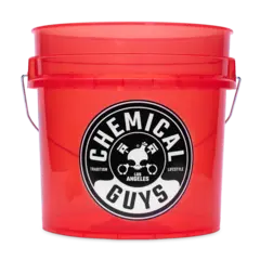 Chemical Guys Heavy Duty Bucket B&#248;tte, 14.5L, Robust - R&#248;d/gjennomsiktig