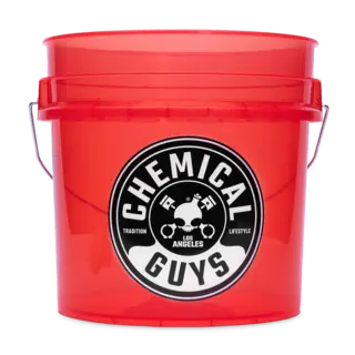 Chemical Guys Heavy Duty Bucket B&#248;tte, 14.5L, Robust - R&#248;d/gjennomsiktig