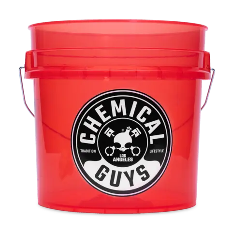 Chemical Guys Heavy Duty Bucket B&#248;tte, 14.5L, Robust - R&#248;d/gjennomsiktig