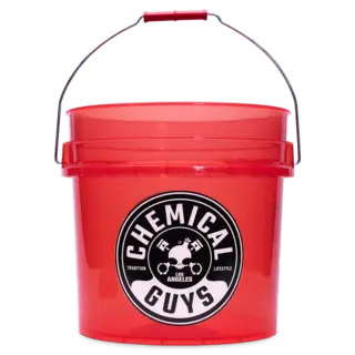 Chemical Guys Heavy Duty Bucket B&#248;tte, 14.5L, Robust - R&#248;d/gjennomsiktig
