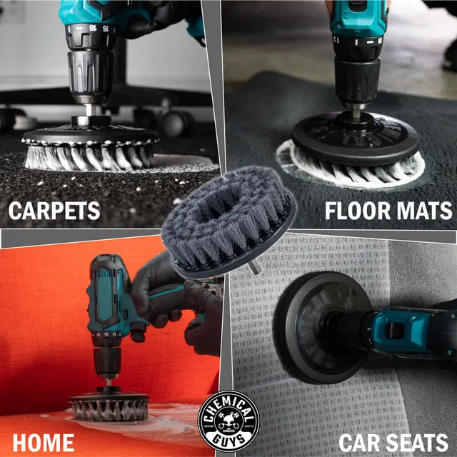 Chemical Guys Light Duty Carpet Brush Myk børste til drill 