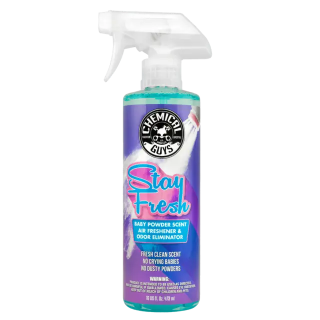Chemical Guys Stay Fresh Baby Powder Luktfrisker og odør eliminator- 473ml 