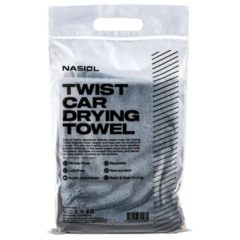 Nasiol Twist Car Drying Towel 50 x 60 cm - 600 gsm. Absorberer heftig