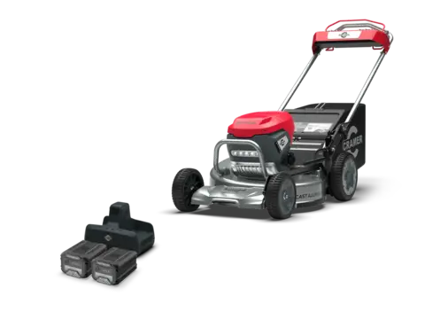 Cramer Optimus ATM53A gressklipper med batterier og lader