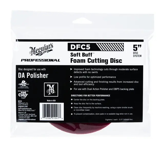 Meguiars Cutting Disc 127mm Rød Grov poleringspute 