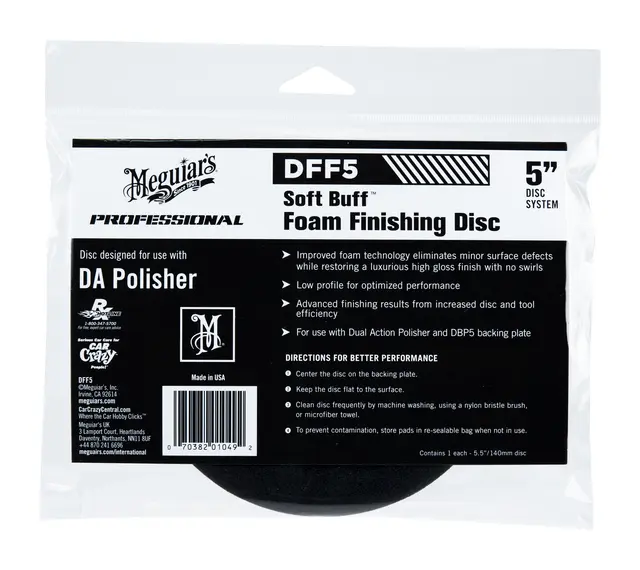 Meguiars Finshing Disc 127mm Svart Fin poleringspute 